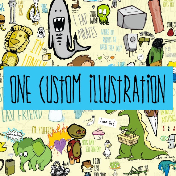 One custom illustration - finished within two weeks - one to two characters
