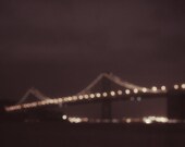 Bay Bridge, Retro Inspired, Mute Tones, Bokeh, San Francisco, California, Bridge, Manly - Bay Bridge (8x10) Fine Art Print