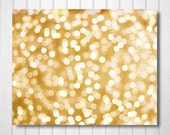 Gold, Elegant, Shabby Chic, Bokeh, Shining, Sparkle, Glitter, Celebration, Party - Raining Gold (8x10) Fine Art Print - urbandreamphotos