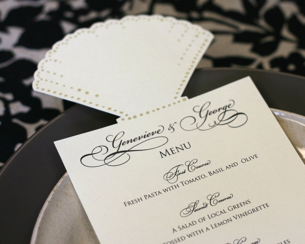Seashell Menu Cards - Cutout