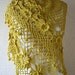 Mother's Day Super SALE- Cotton  Saffron-Yellow Elegance Shawl-Fashion Shawl -Crochet Shawl-Yellow Scarf-Romance Wedding