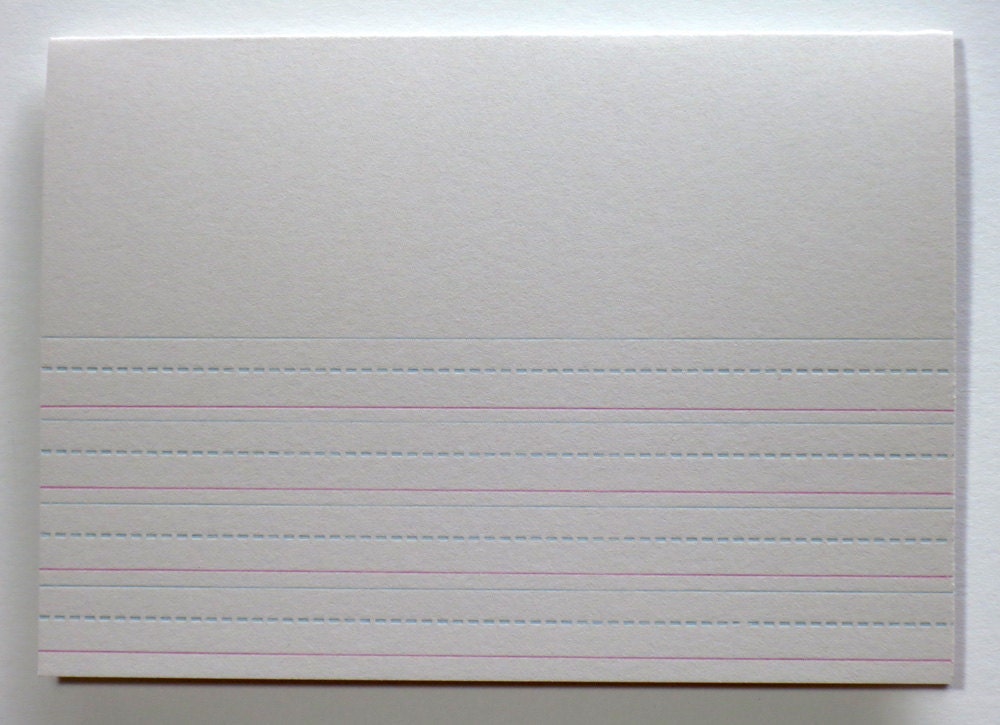 Blank Writing letterpress printed notecard