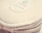Nursing Pads in organic wool, set of three, made to order, natural, neutral, new certified organic merino wool outer