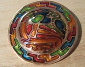 Limoges Champleve Brooch