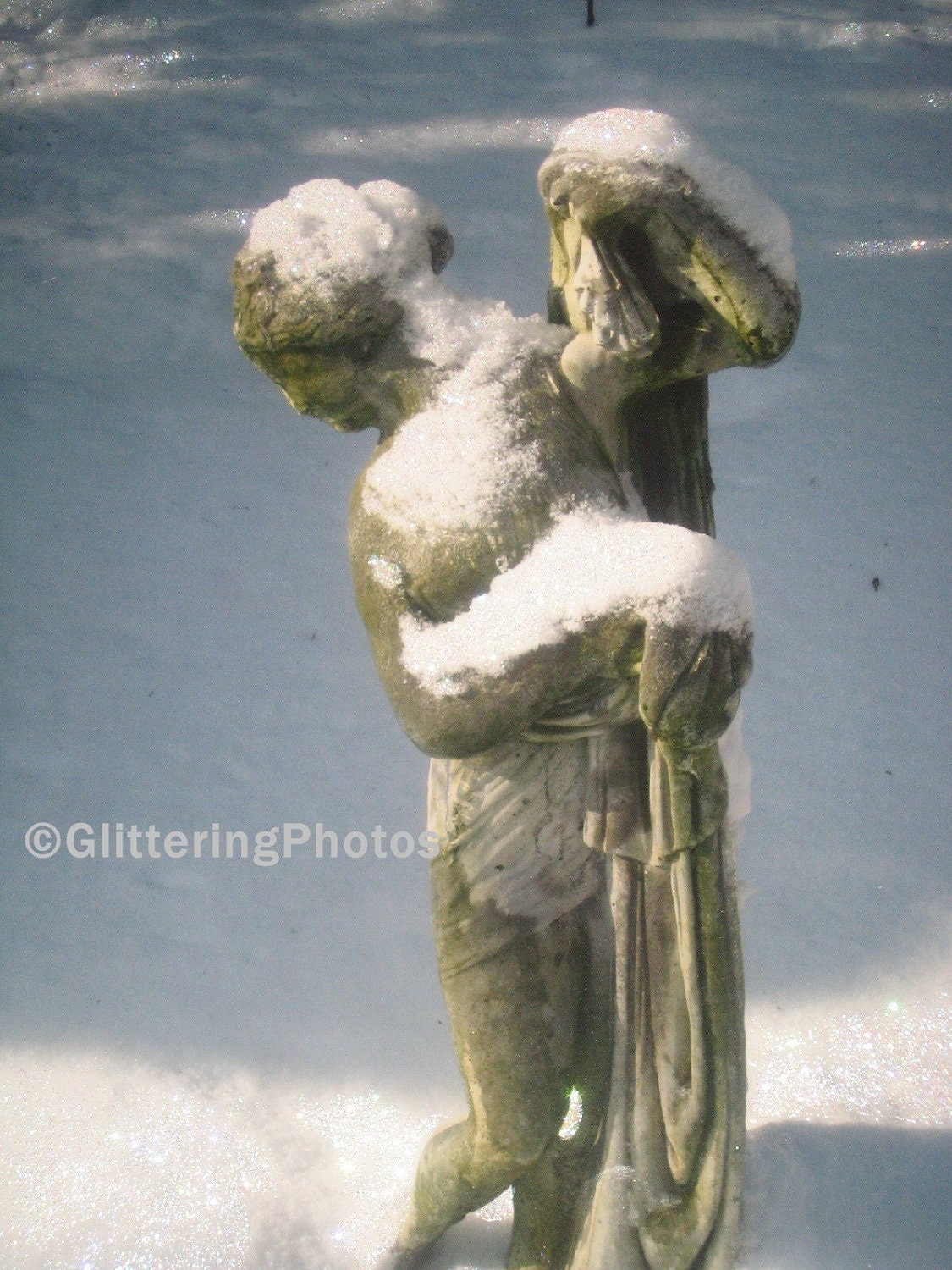 Lady in the Snow Fine Art Photograph Print Glossy Framed OOAK