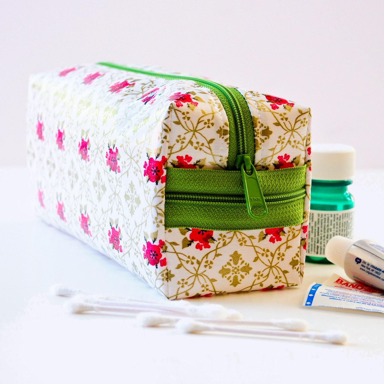 Make Up Bag Toiletry Case Cosmetic Kit Oilcloth Small