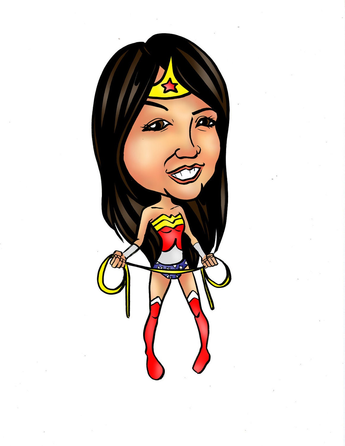 Custom Personalized Caricature from Photo Birthday Wedding Invitation Cartoon Portrait Commission Gift Comic Superhero anime cosplay