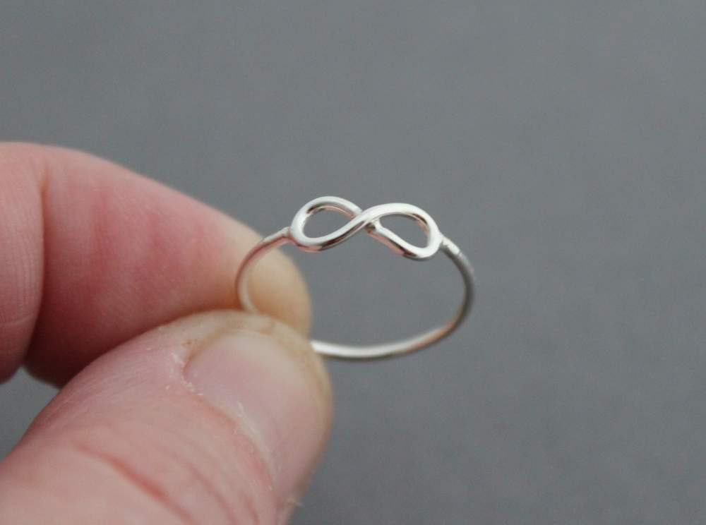 Petite Sterling Infinity Ring - Custom made for you