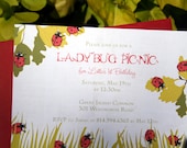 Ladybug Picnic Invitations