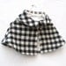 Girls Wool Cape in Squares and Checks with Peter Pan Collar - Spring Fashion Capelet Size 3T to 5T - Black White Shrug (Ready to Ship)