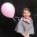 Girls Cape in Pink and Gray with Peter Pan Collar - Fall Winter Boiled Wool Capelet Size 12 months 1T to 3T - Holiday Party Fashion Shrug