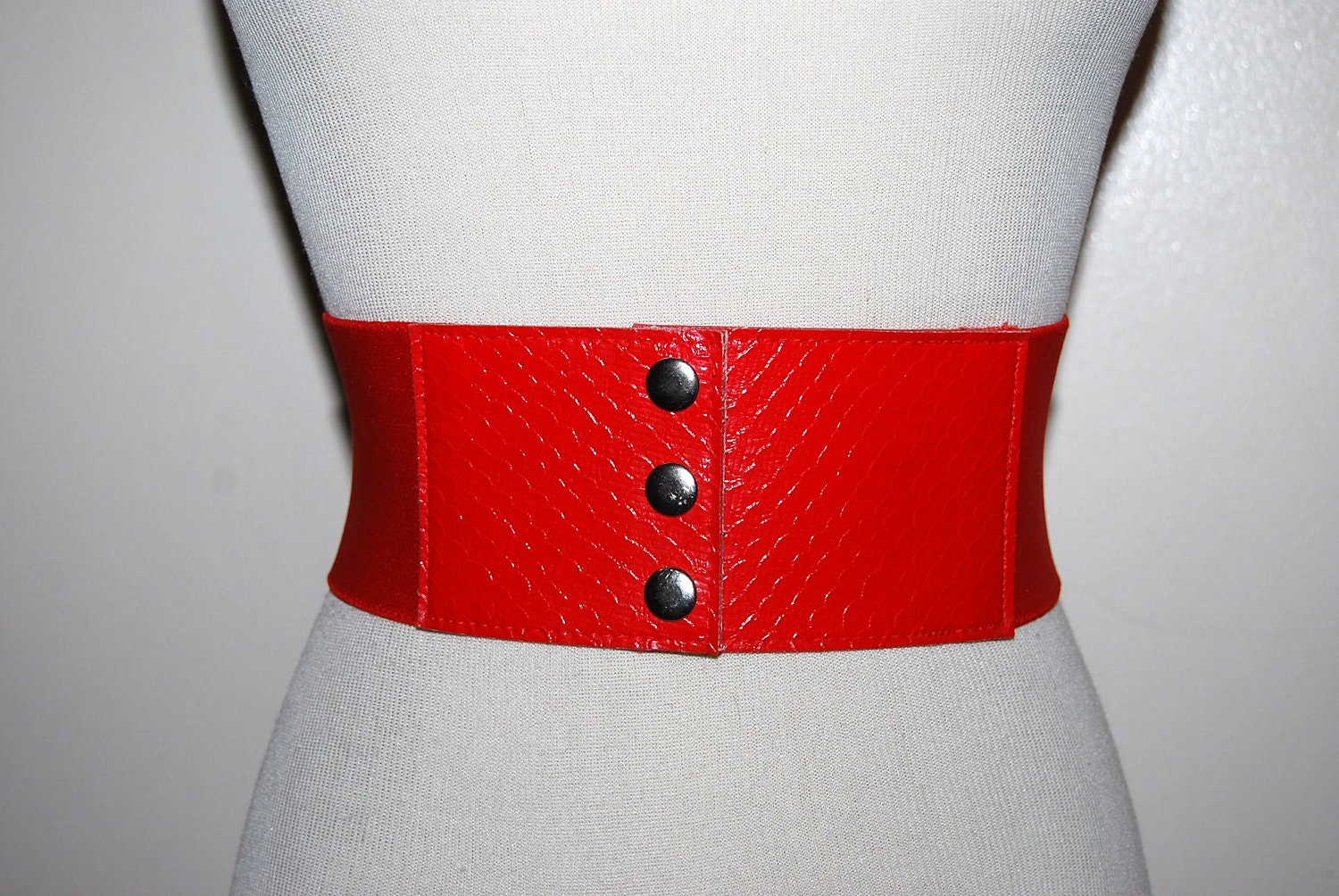 Vintage Red Wide Belt
