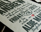 Cupid -  Letterpress Wedding Invitation Sample
