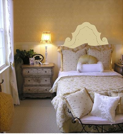 Solid Headboard Wall Decal Twin Size