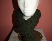 Dog Walking Scarf - Hand Knit - Fringed with Beads - Autumn