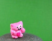 Little Pink Squishy - Hand Sculpted Miniature Polymer Clay Monster