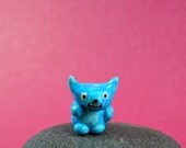 Little Blue Squishy - Hand Sculpted Miniature Polymer Clay Monster
