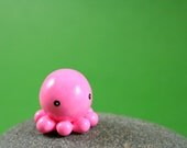 Little Pink Octopus - Hand Sculpted Miniature Polymer Clay Animal