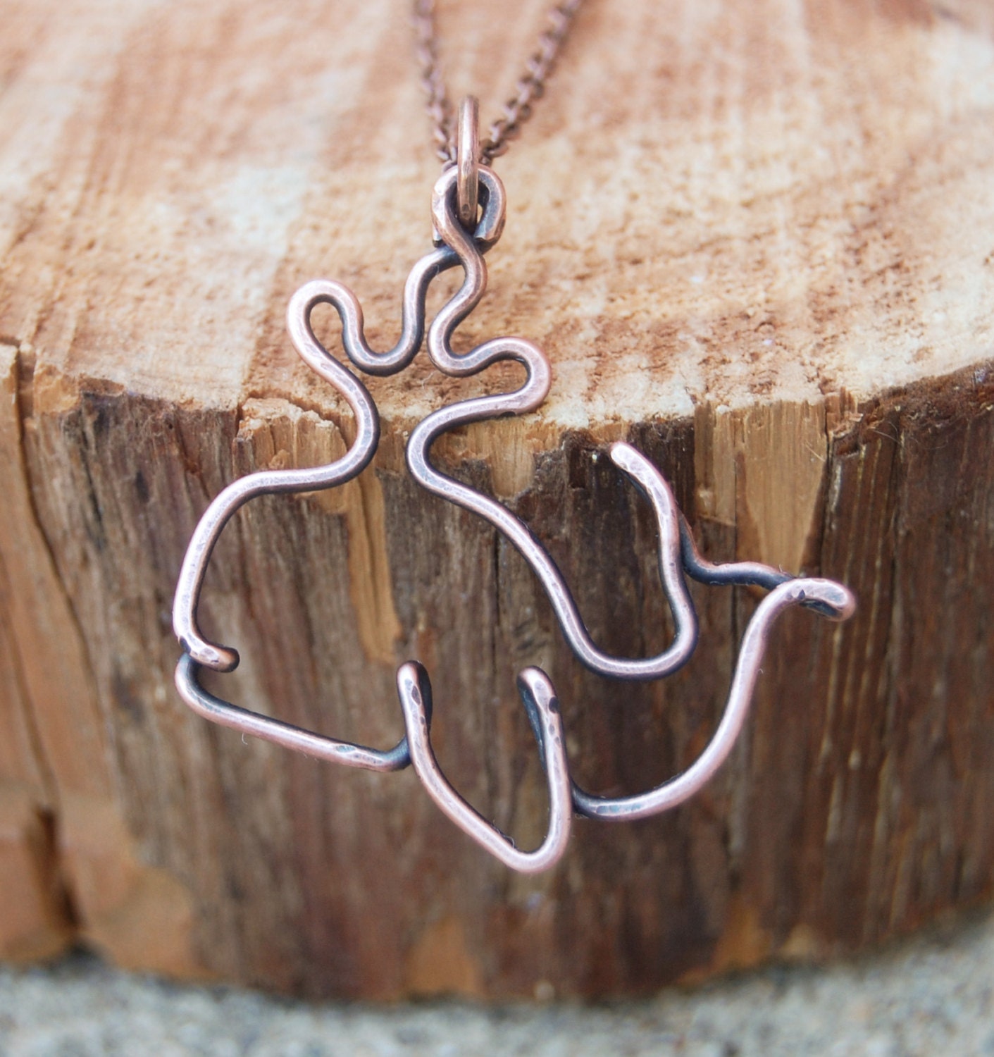 Whale Necklace. Whale Jewelry. Copper. Oxidized. Wire Jewelry
