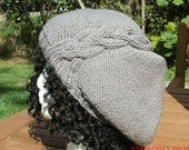 Hand Knit Hat - Womens Hat - The Cableret in Gray - Womens Accessories - Fall, Winter Accessories