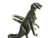 VTG 90s Dinosaur TRex Silver Ring