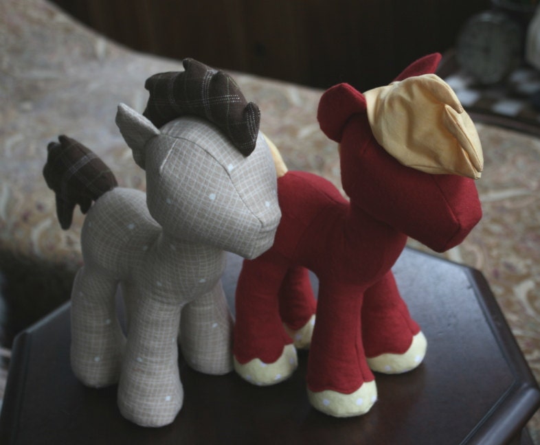 Physical Copy & Digital Copy, Stallion Plush Sewing Pattern with Unicorn Horn, Pegasus and Bat Wings (Plushie, Pony, Stuffed Toy)