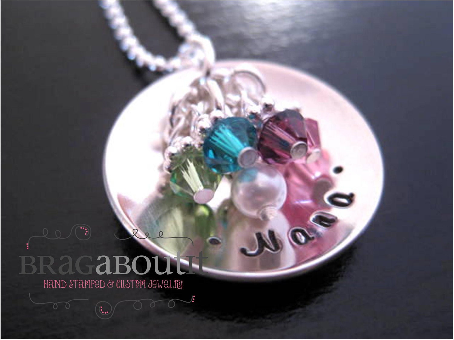 Hand Stamped Jewelry - Personalized Necklace - Personalized Sterling Silver Jewelry - Overflowing Cup of Love