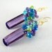 Amethyst Baguettes, Peridot and Quartz Gemstone Lux Earrings