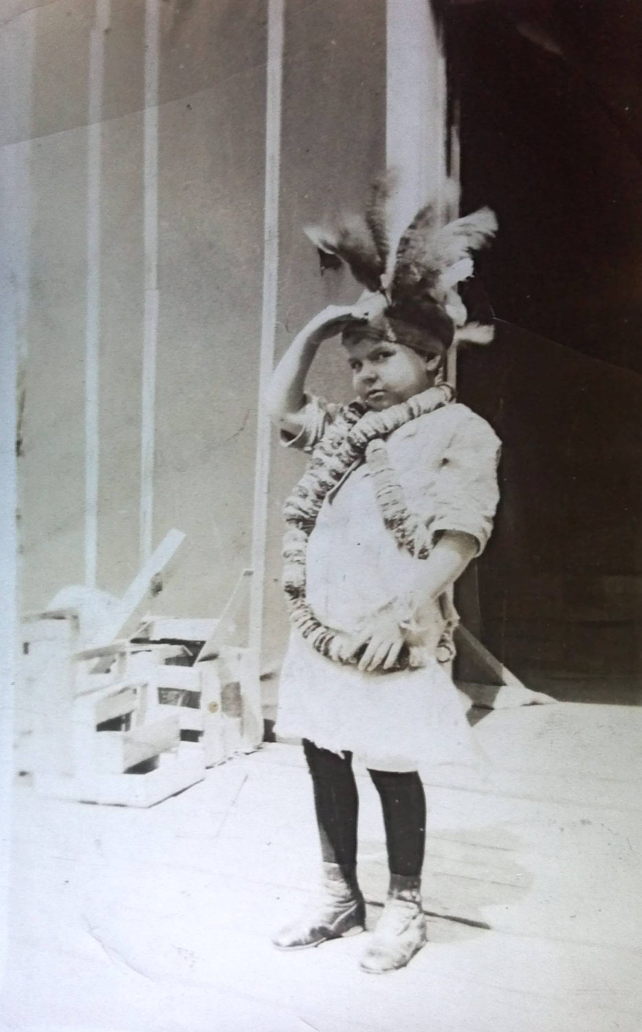 Original vintage photo Halloween Indian costume 1930