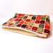Medium Cotton Zipper Pouch - Floral Sampler in Mini Squares