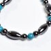 Magnetic Anklet Magnetite with Turquiose Accents Custom Made by Happy and Healthy