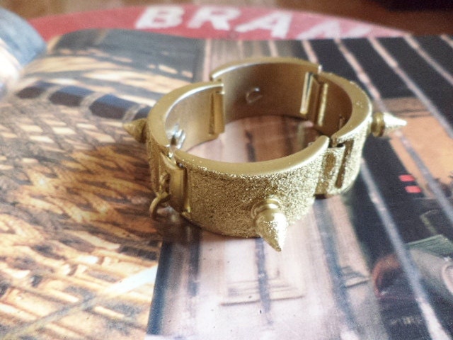 happy cyber monday sale studded gold flake link  bracelet