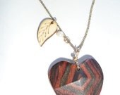 happy cyber monday sale wooden heart necklace