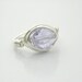 Wire Wrapped Ring - Size 5 - Alexandrite. Glass Bead Nugget - Light Purple, Light, June, Clear, June Birthstone, Pretty, Classic