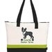 Embroidered Boston Terrier Tote Bag