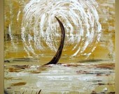 CHERRY WAVES Original Modern Abstract Tree Oil Painting on Canvas by Luiza Vizoli NEW Landscape Series