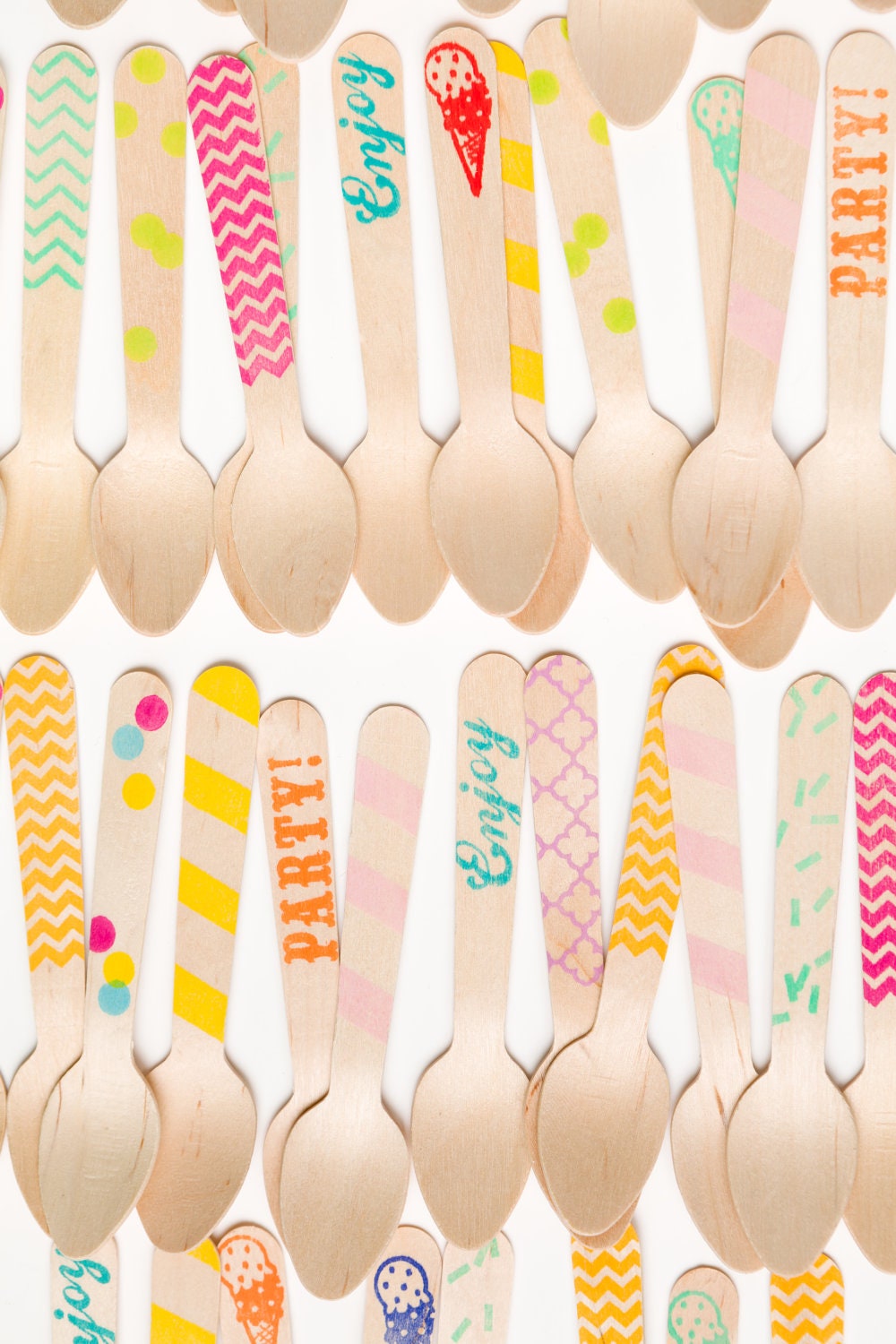 20 Wooden Ice Cream Spoons -Variety Pack - Great Alternative To Plastic Utensils Il_570xn
