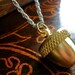 Fall in Love Golden Brass Acorn Locket