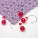 Removable Stitch Markers Set, Crochet, Snag Free, Beaded, DIY Crafts, Cherry Red, Gift, TJBdesigns