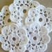 10 White Crochet Mini Doilies, handmade appliques, embellishments
