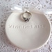 Ring bearer pillow - With this ring - Antique White dish, ceramic wedding ring dish,  Ring holder, porcelain