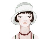 Young 1920 fashion girl  - Louise Print 8 x 11.5