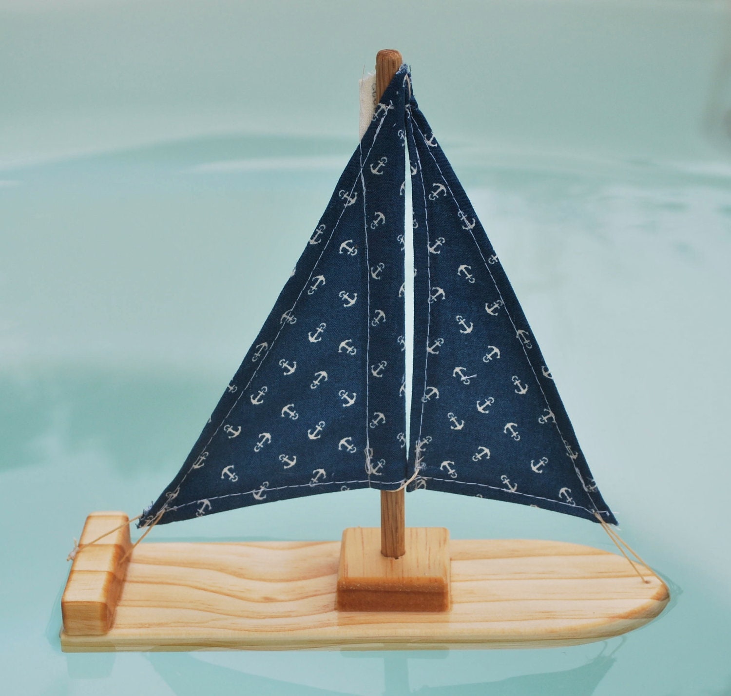 Navy Anchor Sailboat