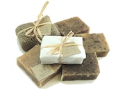 100 Goat Milk Soap Wedding Favors - Burlap or White Cotton Wraps - Personalized by Nature Favors