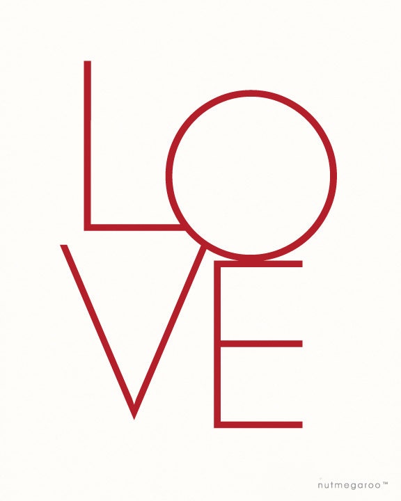 Modern Love Print - Red
