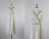 1960s Dress / 60s Lame Dress / Silver Lame / Silver Lake