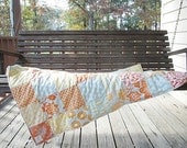 Minky Crib Quilt, Heirloom in Citrine, boy / girl, PLUSH for baby, fresh modern handmade baby bedding