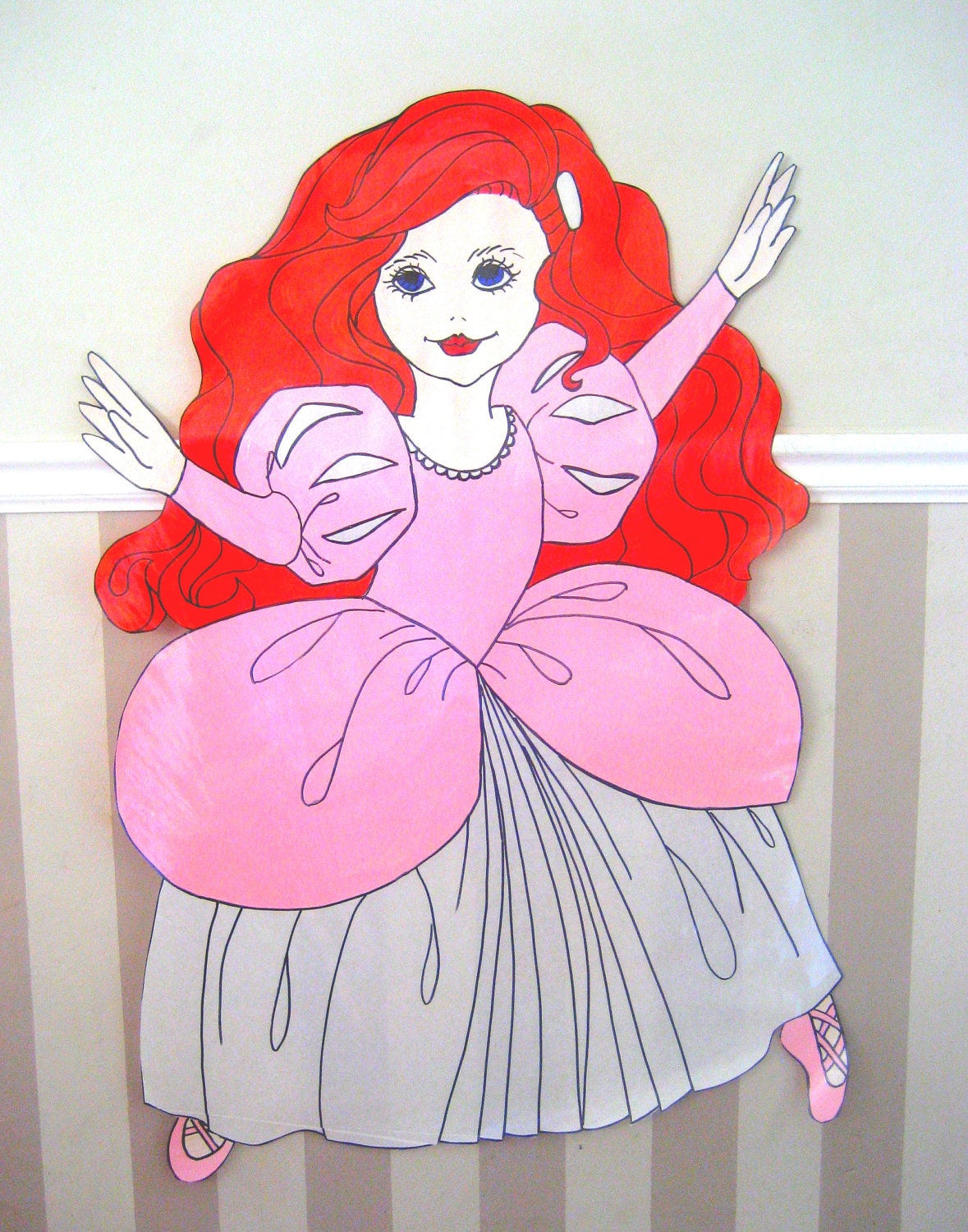 Ariel Birthday Party Game - Little Mermaid Princess - Pin The Crown on the Princess