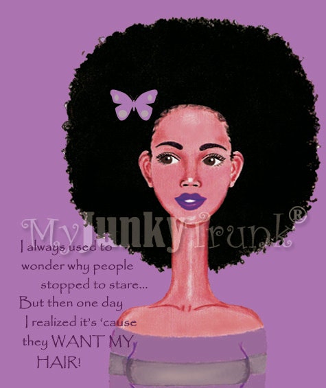 Hair Envy---African American Afro Natural Hair Print