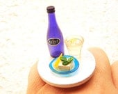 Food Ring Tofu Water Chopsticks Miniature Food  Jewelry